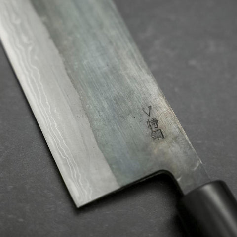 Nakiri V-Toku Kurouchi Damascus Buffalo Magnolia Handle 165mm