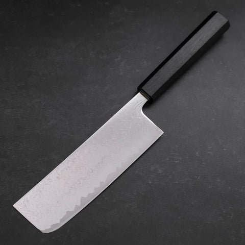 Nakiri VG-10 Damascus Dark Blue Urushi Handle 165mm