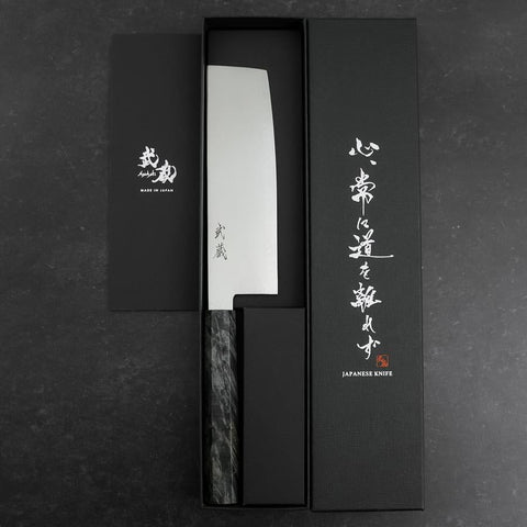 Nakiri VG-10 Damascus Gray Birch Handle 170mm