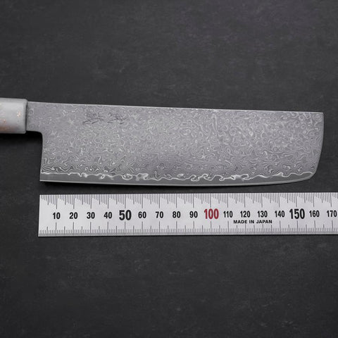 Nakiri VG-10 Damascus Ocean White Black Gold Handle 165mm