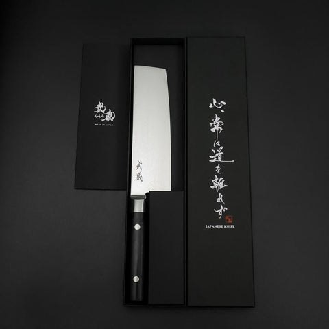 Nakiri VG-10 Damascus Western Black Round Handle 170mm