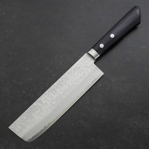 Nakiri VG-10 Damascus Western Blue Handle 165mm