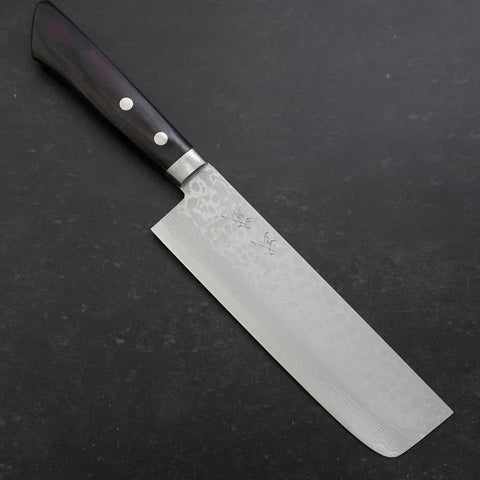 Nakiri VG-10 Damascus Western Blue Handle 165mm