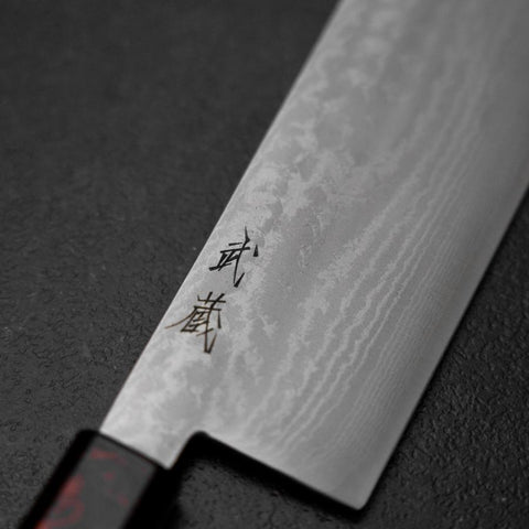 Nakiri VG-10 Damascus Yamanaka Black Urushi Handle 170mm