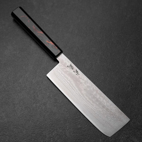Nakiri VG-10 Damascus Yamanaka Black Urushi Handle 170mm