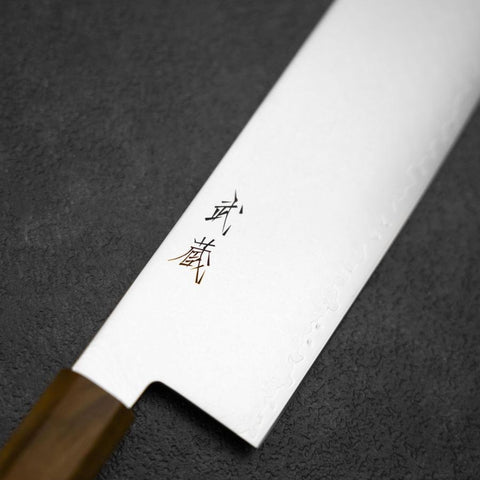 Nakiri VG-10 Damascus Yellow-Brown Birch Handle 170mm