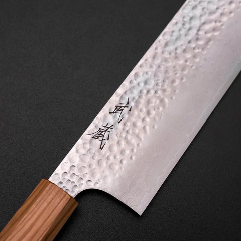 Nakiri VG-10 Mirror Tsuchime Damascus Olive Handle 170mm