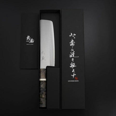 Nakiri VG-10 Polished Maple Handle 165mm