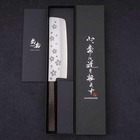 Nakiri VG-10 Polished Sakura Ebony Handle 165mm