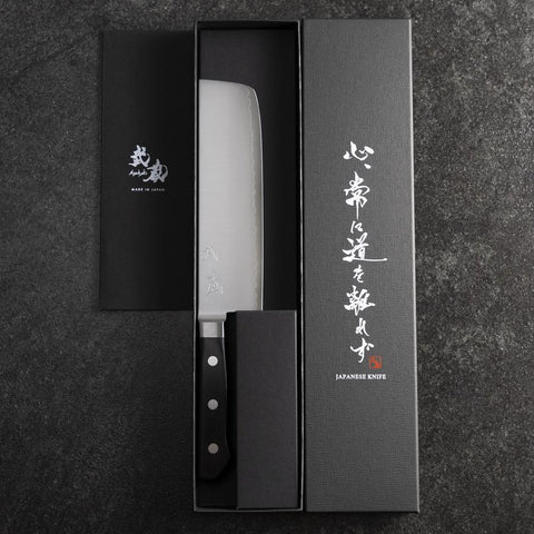 Nakiri VG-10 Polished Western Black Handle 165mm