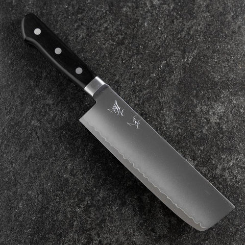 Nakiri VG-10 Polished Western Black Handle 165mm