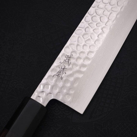 Nakiri VG-10 Tsuchime Damascus Buffalo Ebony Handle 165mm