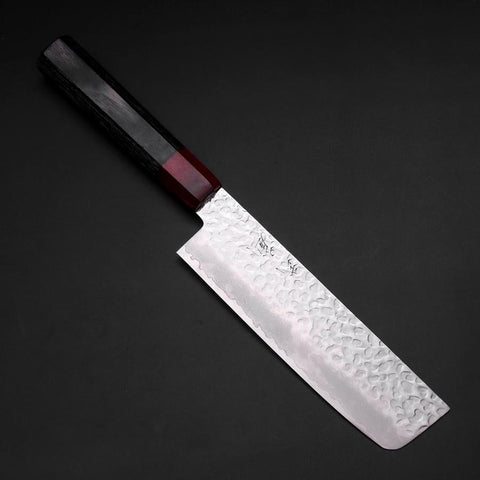 Nakiri VG-10 Tsuchime Damascus Cherry Grey Handle 165mm