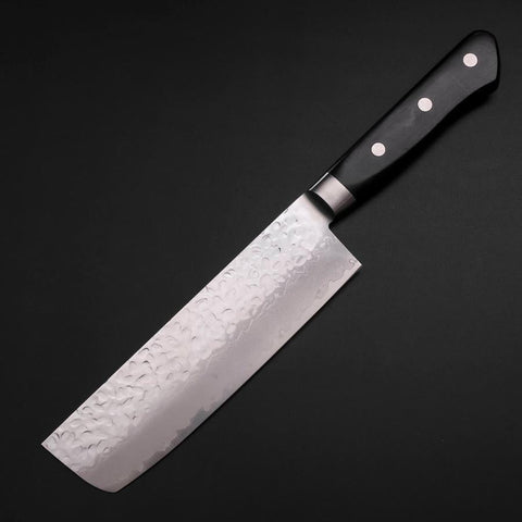 Nakiri VG-10 Tsuchime Damascus Western Black Handle 165mm