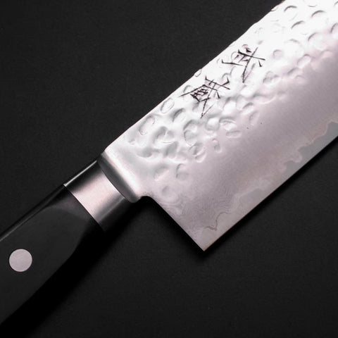 Nakiri VG-10 Tsuchime Damascus Western Black Handle 165mm