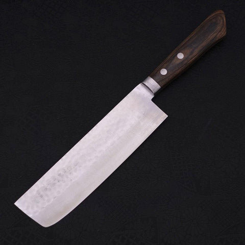 Nakiri VG-10 Tsuchime Damascus Western Brown Handle 165mm