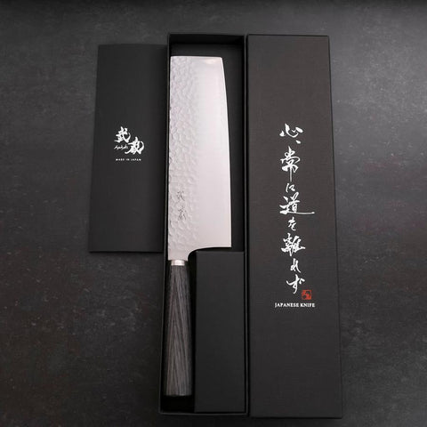 Nakiri VG-10 Tsuchime Oval Charcoal Handle 180mm