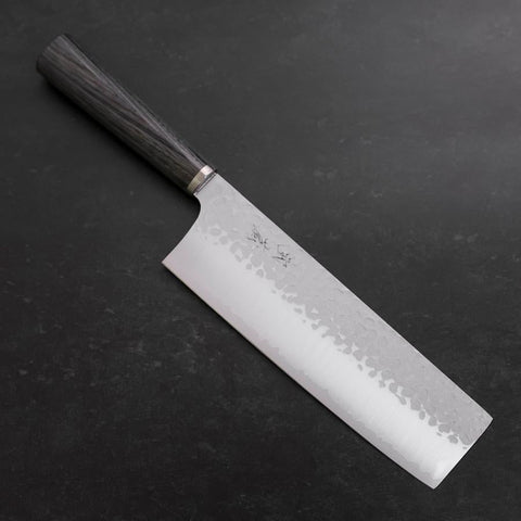 Nakiri VG-10 Tsuchime Oval Charcoal Handle 180mm