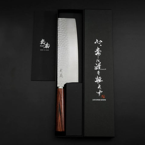 Nakiri VG-10 Tsuchime Oval Mahogany Handle 180mm