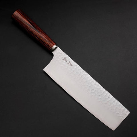 Nakiri VG-10 Tsuchime Oval Mahogany Handle 180mm
