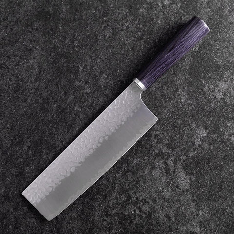 Nakiri VG-10 Tsuchime Oval Purple Handle 180mm