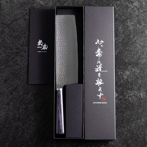 Nakiri VG-10 Tsuchime Oval Purple Handle 180mm