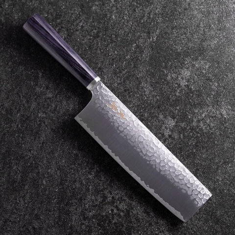 Nakiri VG-10 Tsuchime Oval Purple Handle 180mm