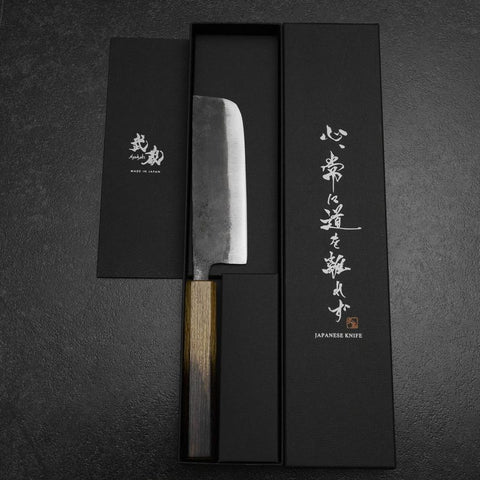 Nakiri White Steel #2  Kurouchi Yaki Urushi Handle 135mm