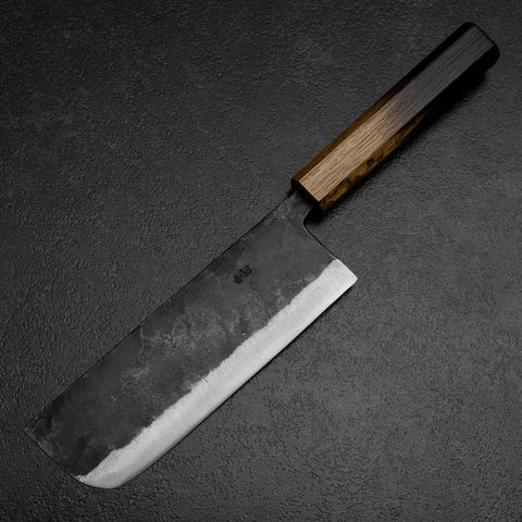 Nakiri White Steel #2  Kurouchi Yaki Urushi Handle 165mm