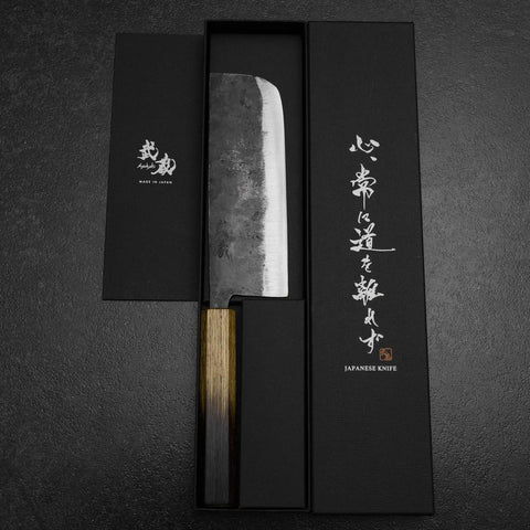 Nakiri White Steel #2  Kurouchi Yaki Urushi Handle 165mm