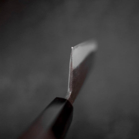 Nakiri White Steel #2 Kurouchi Chokin Phoenix Buffalo Ebony Handle 165mm