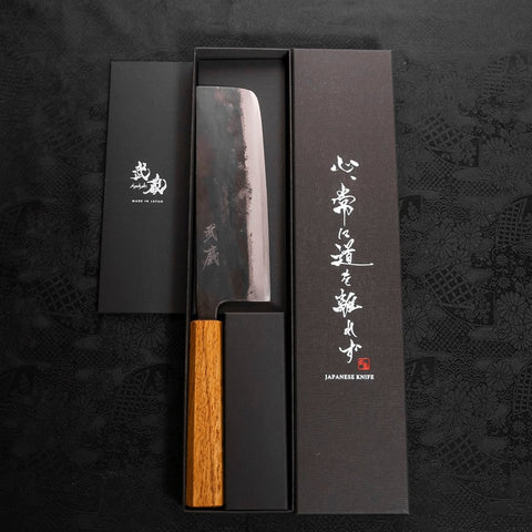 Nakiri White Steel #2 Kurouchi Oak Handle 165mm