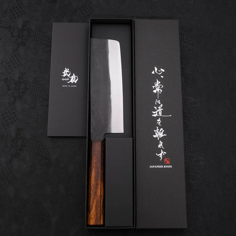 Nakiri White Steel #2 Kurouchi Sumi Urushi Handle 165mm