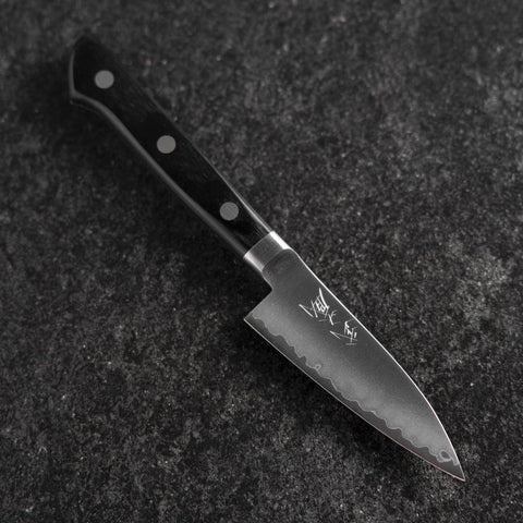 Schälmesser VG-10 Poliert Schwarzer Westlicher Griff 80mm
