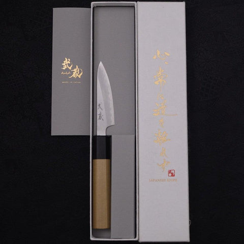 Paring White Steel #1 Polished Buffalo Magnolia Handle 80mm