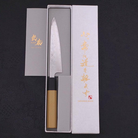 Petty AUS-10 Nashiji Damascus Buffalo Magnolia Handle 135mm