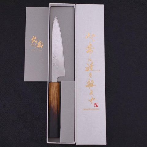 Petty AUS-10 Nashiji Damascus Yaki-Urushi Handle 135mm