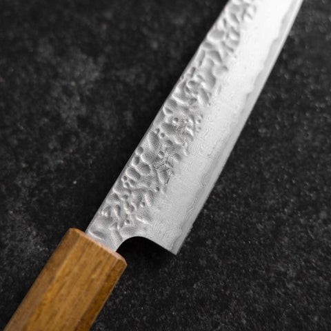 Petty AUS-10 Tsuchime Damascus Yaki Urushi Handle 135mm
