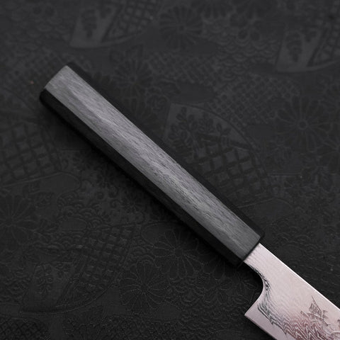 Petty AUS-10 Wave Nickel Damascus Dark Blue Urushi Handle 135mm