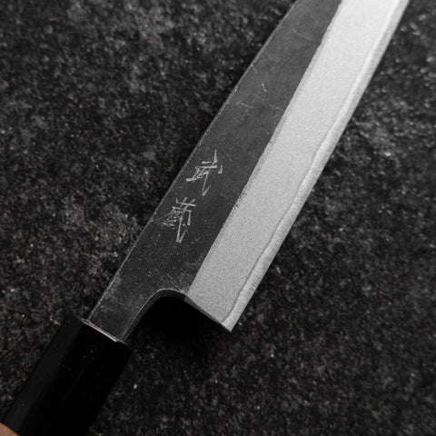 Petty Blue Steel #2 Kurouchi Buffalo Walnut Handle 135mm