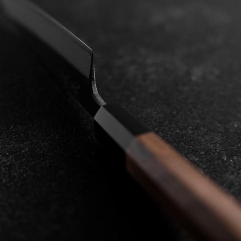 Petty Blue Steel #2 Kurouchi Buffalo Walnut Handle 135mm