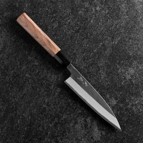 Petty Blue Steel #2 Kurouchi Buffalo Walnut Handle 135mm