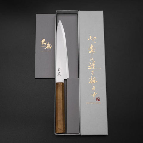 Petty Blue Steel #2 Polished Olive Handle 150mm