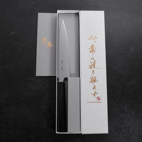 Petty Blue Super Polished Ebony Handle 150mm