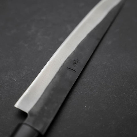 Petty Blue Steel #1 Stainless Clad Kurouchi Buffalo Magnolia Handle 150mm