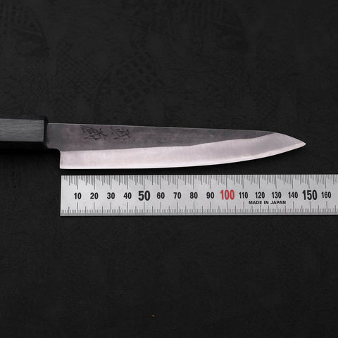 Petty Blue Steel #1 Stainless Clad Kurouchi Dark Blue Urushi Handle 150mm