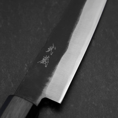 Petty Blue Steel #2 Kurouchi Dark Blue Urushi Handle 150mm