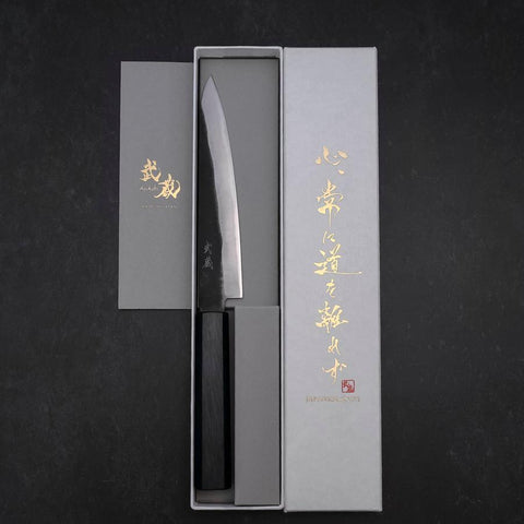Petty Blue Steel #2 Kurouchi Dark Blue Urushi Handle 150mm