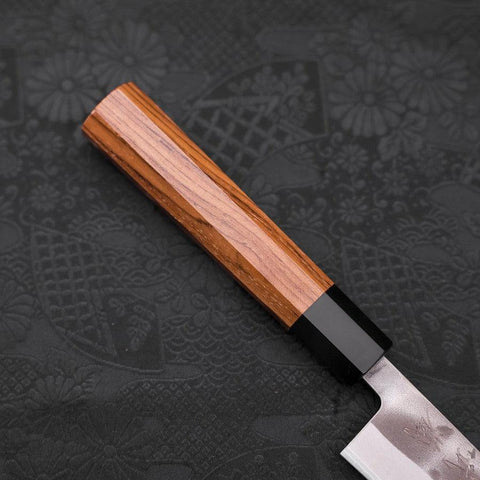 Petty Blue Steel #2 Nashiji Stainless Clad Buffalo Teak Handle 135mm
