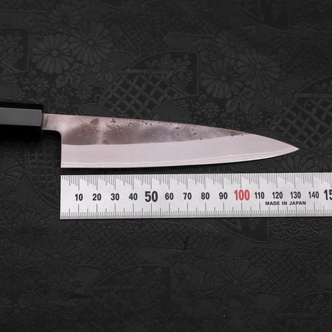 Petty Blue Steel #2 Nashiji Stainless Clad Buffalo Teak Handle 135mm